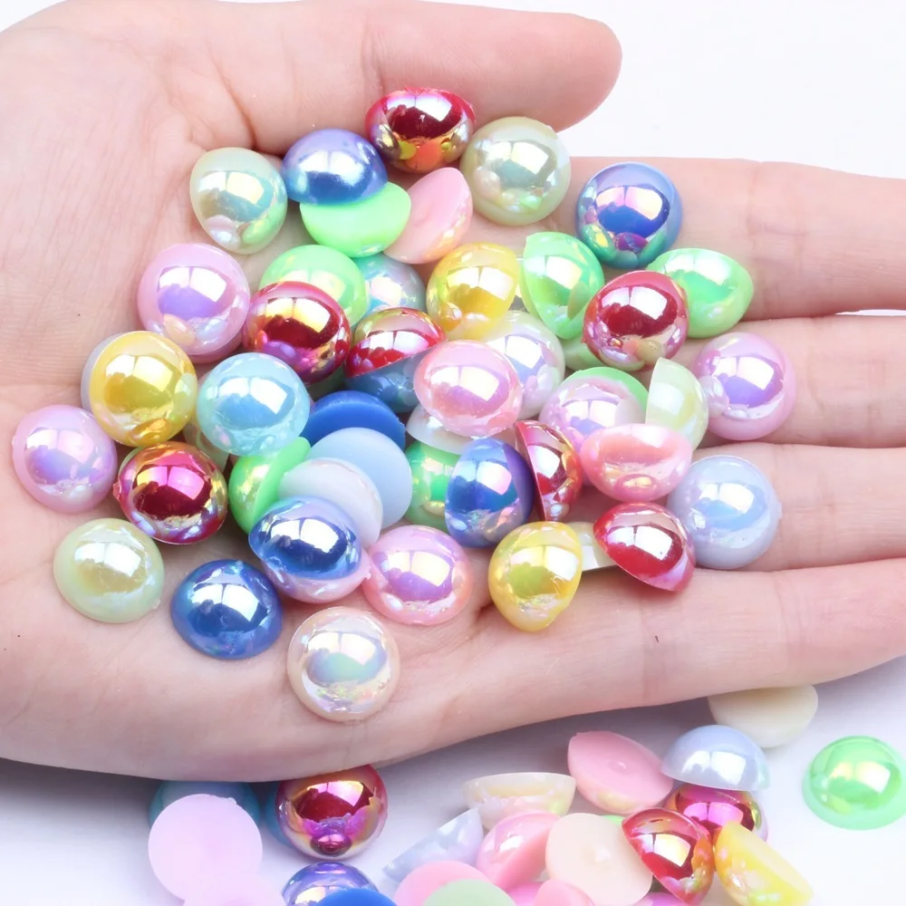 Mixed AB Non Hotfix Glue On Half Round Imitation Pearls Resin Flatback Beads Crafts For Garments Jewelry Making DIY Decorations
Mixed AB Non Hotfix Glue On Half Round Imitation Pearls Resin Flatback Beads Crafts For Garments Jewelry Making DIY Decorations