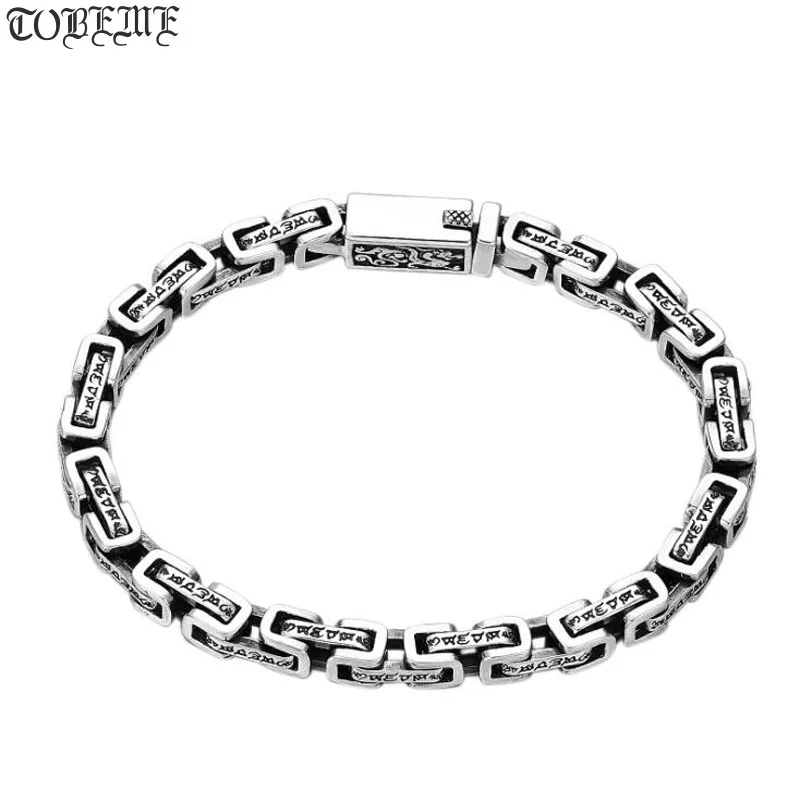 5mm 100% 925 Siilver Tibetan Six Words Proverb Bracelet Vintage Sterling Dragon Bracelets Good Luck Jewelry
5mm 100% 925 Siilver Tibetan Six Words Proverb Bracelet Vintage Sterling Dragon Bracelets Good Luck Jewelry