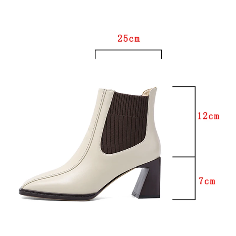 Ankle boot genuine leather women square toe 7cm high heel vacation slip on mixed color brand design ankle boot THS04 MUYISEXI
Ankle boot genuine leather women square toe 7cm high heel vacation slip on mixed color brand design ankle boot THS04 MUYISEXI
