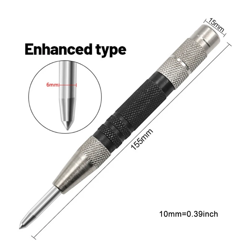 5/6 In Automatic Center Pin Punch Spring Loaded Marking Starting Holes Tool High Speed Steel Automatic Centre Punch Dot
5/6 In Automatic Center Pin Punch Spring Loaded Marking Starting Holes Tool High Speed Steel Automatic Centre Punch Dot