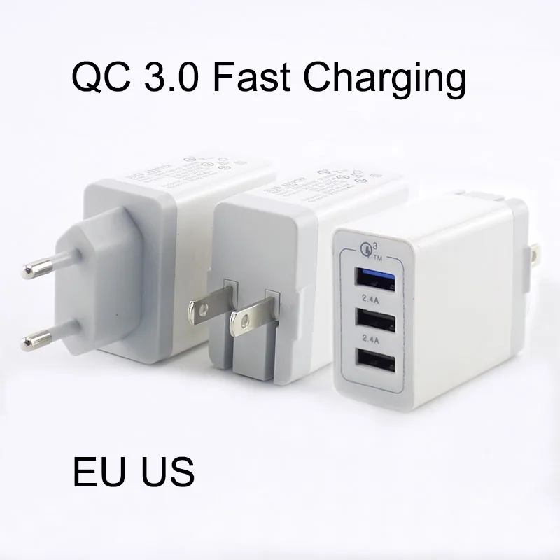AC 110-240V 3 Ports Quick Charge QC 3.0 USB Charger Power Bank Phone Power Supply Adapter Wall Desktop Charging Electron U27
AC 110-240V 3 Ports Quick Charge QC 3.0 USB Charger Power Bank Phone Power Supply Adapter Wall Desktop Charging Electron U27