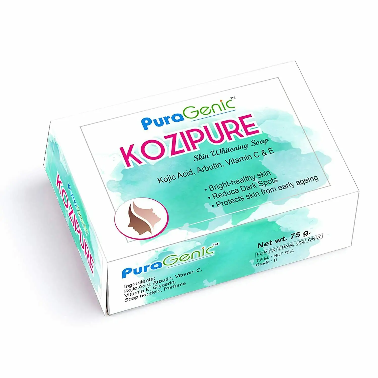 Skin Whitening Soap with Kojic , Glutathione Arbutin and vitamin C Anti-aging exfoliating melanin dark spots acne scars 75g
Skin Whitening Soap with Kojic , Glutathione Arbutin and vitamin C Anti-aging exfoliating melanin dark spots acne scars 75g