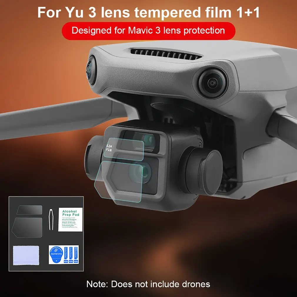 Tempered Glass Lens Film for DJI Mavic 3 Drone Anti-Scratch HD Camera Lens Protector Protective Screen Protector Cover Case
Tempered Glass Lens Film for DJI Mavic 3 Drone Anti-Scratch HD Camera Lens Protector Protective Screen Protector Cover Case