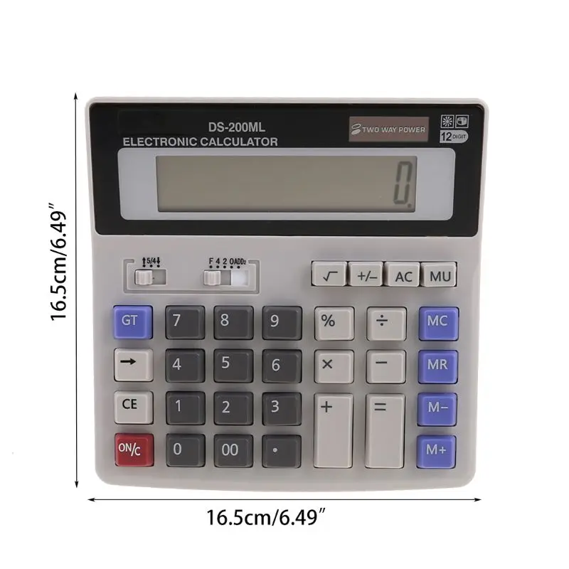 Standard Function Scientific Electronics Desktop Calculators, Dual Power, Big Button 12 Digit Large LCD Display, Handheld P82A
Standard Function Scientific Electronics Desktop Calculators, Dual Power, Big Button 12 Digit Large LCD Display, Handheld P82A