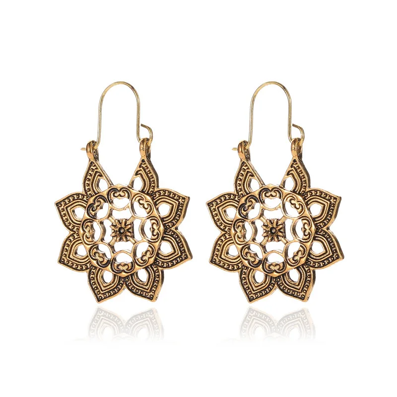 HuaTang Vintage Gold Silver Color Metal Dangle Hollow Earrings for Women Geometric Carved Ethnic Earring Indian Jewellery brinco
HuaTang Vintage Gold Silver Color Metal Dangle Hollow Earrings for Women Geometric Carved Ethnic Earring Indian Jewellery brinco