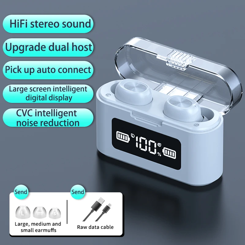 Wireless Bluetooth Earphone with Microphone Sports Waterproof Touch Control Music Earbuds For Phone Wireless Headphones Headset
Wireless Bluetooth Earphone with Microphone Sports Waterproof Touch Control Music Earbuds For Phone Wireless Headphones Headset