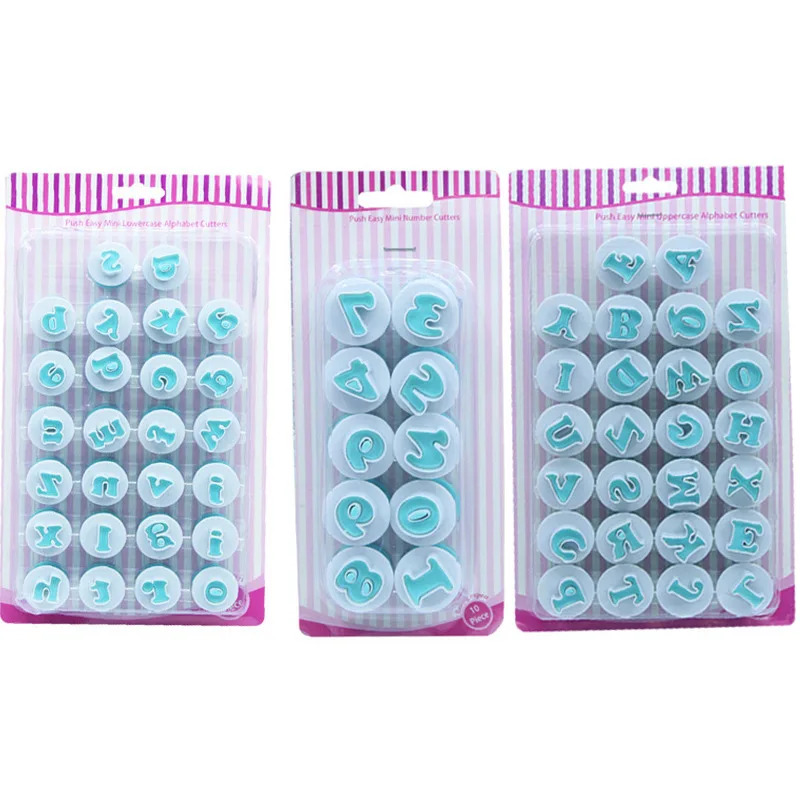 26PCS Alphabet Number Biscuit Mold Lowercase Uppercase Letter Cookie Stamp Embosser Cookie Cutter Fondant Cake Decorating Tool
26PCS Alphabet Number Biscuit Mold Lowercase Uppercase Letter Cookie Stamp Embosser Cookie Cutter Fondant Cake Decorating Tool