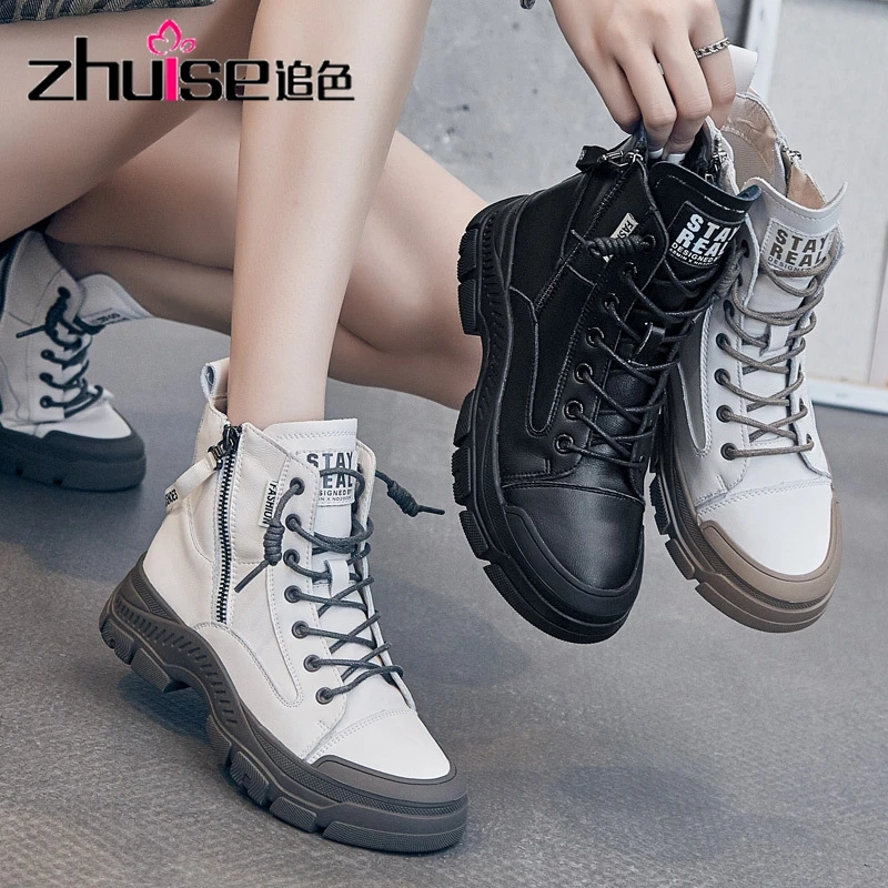 Autumn Genuine Leather Casual Sports Women Boots for Ladies Zipper Sewing Motorcycle Ankle Boot shoes Woman Street Style
Autumn Genuine Leather Casual Sports Women Boots for Ladies Zipper Sewing Motorcycle Ankle Boot shoes Woman Street Style