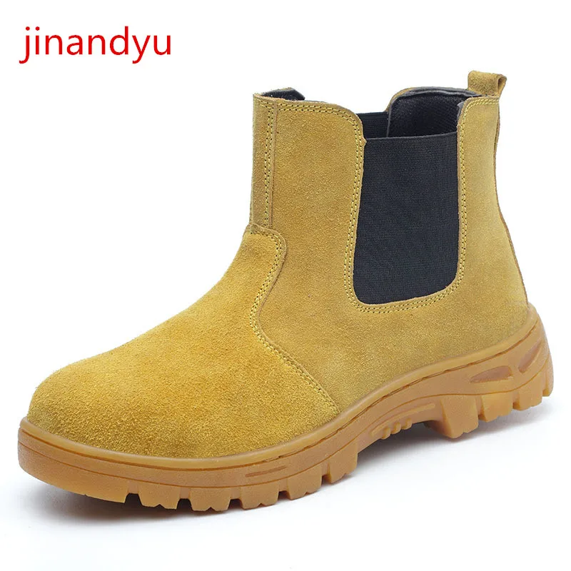 

Anti-smashing Anti-piercing Steel Toe Work Safety Shoes Men's Boots Welding Sparkproof Welder Shoes Hightop Indestructible Shoes