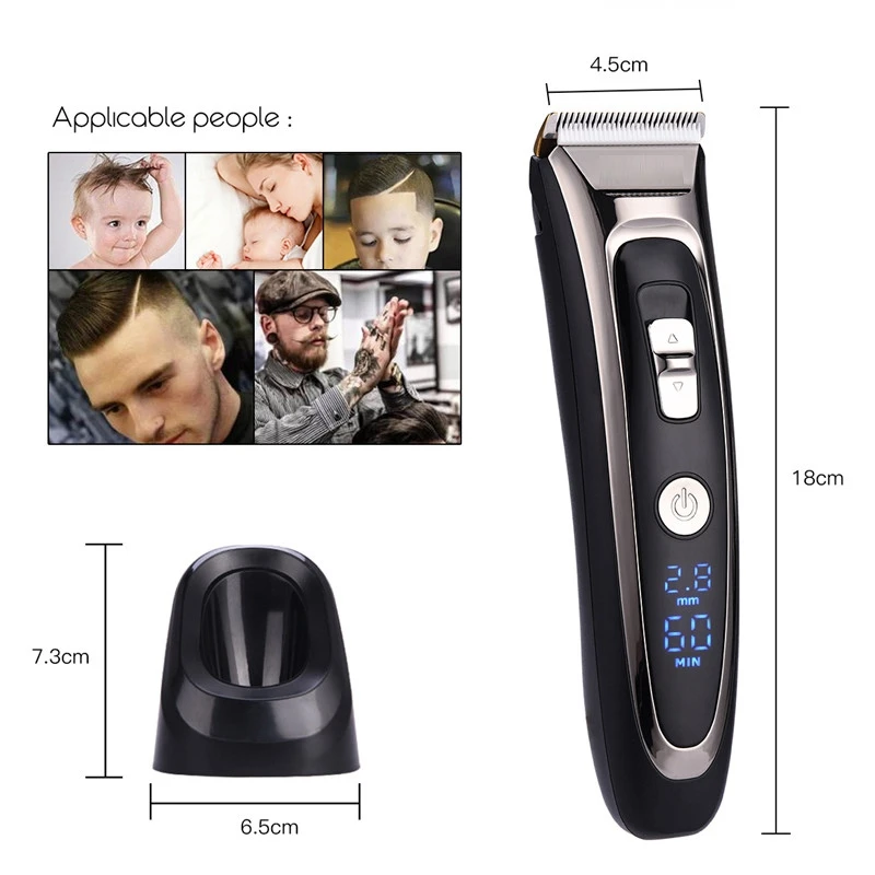 Professional Digital Hair Trimmer Rechargeable Electric Hair Clipper Men's Cordless Haircut Adjustable Ceramic Blade
Professional Digital Hair Trimmer Rechargeable Electric Hair Clipper Men's Cordless Haircut Adjustable Ceramic Blade