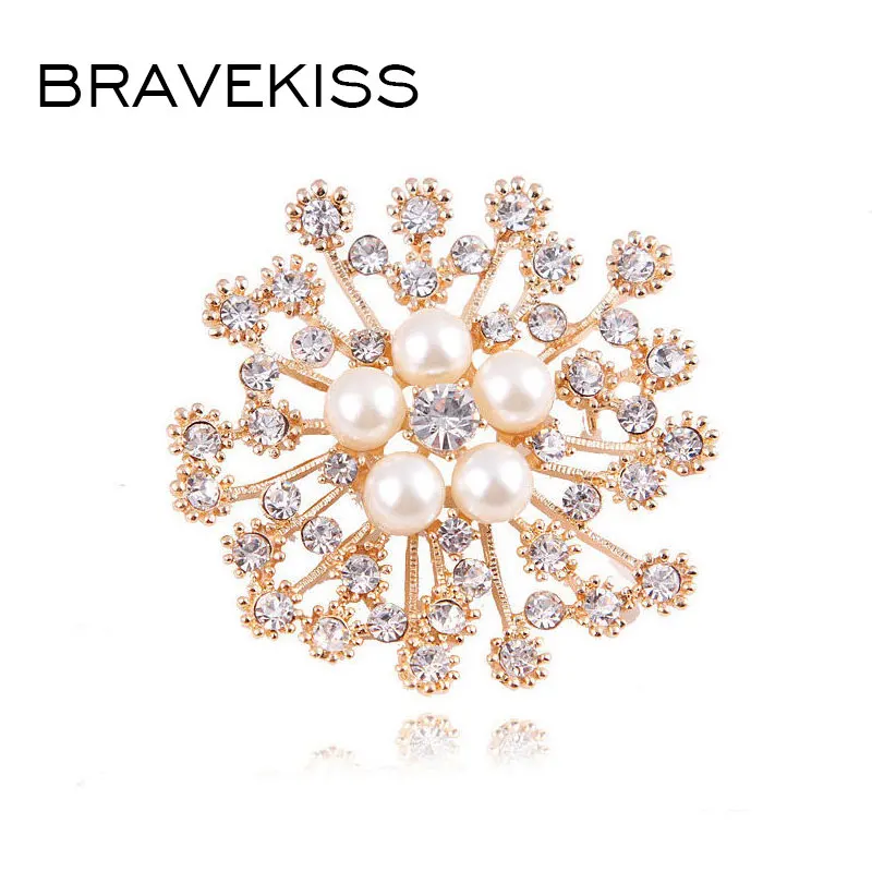 BRAVEKISS цветок Звезда Сердце жемчуг брошь странные вещи Нагрудный значок-булавка