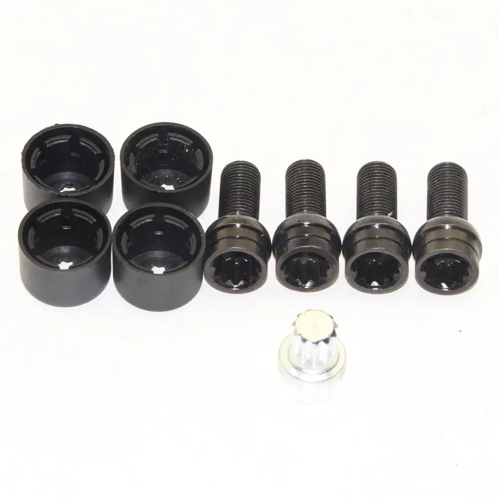 M14*1.5MM Black Steel Wheel Bolt & Lock Lug Nut Set With Key For VW Golf Jetta Bora Car Accessories 1K0 698 137
M14*1.5MM Black Steel Wheel Bolt & Lock Lug Nut Set With Key For VW Golf Jetta Bora Car Accessories 1K0 698 137