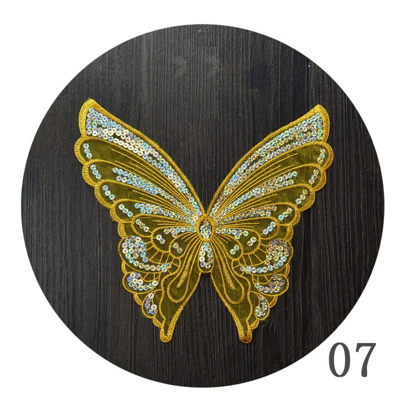 Fashion 12color butterfly lace patches for clothing sew on sequin embroidery applique butterfly parche for clothes accessories
Fashion 12color butterfly lace patches for clothing sew on sequin embroidery applique butterfly parche for clothes accessories