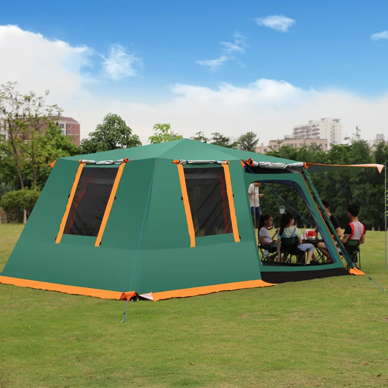 L size Automatic Aluminum Rod Two-Bedroom One-Hall Tent Outdoor 5 6 8 People Outdoor One-Bedroom Camping Water Resistant Tent
L size Automatic Aluminum Rod Two-Bedroom One-Hall Tent Outdoor 5 6 8 People Outdoor One-Bedroom Camping Water Resistant Tent
