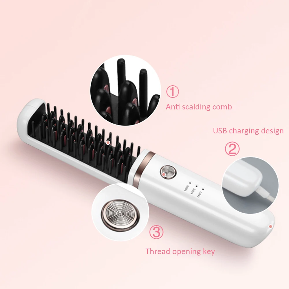 Cordless Mini Hair Straightener Curler Hot Air Combs Fast Heating Plate Flat Irons Straighting Curler Hairdressing Styling Tool
Cordless Mini Hair Straightener Curler Hot Air Combs Fast Heating Plate Flat Irons Straighting Curler Hairdressing Styling Tool