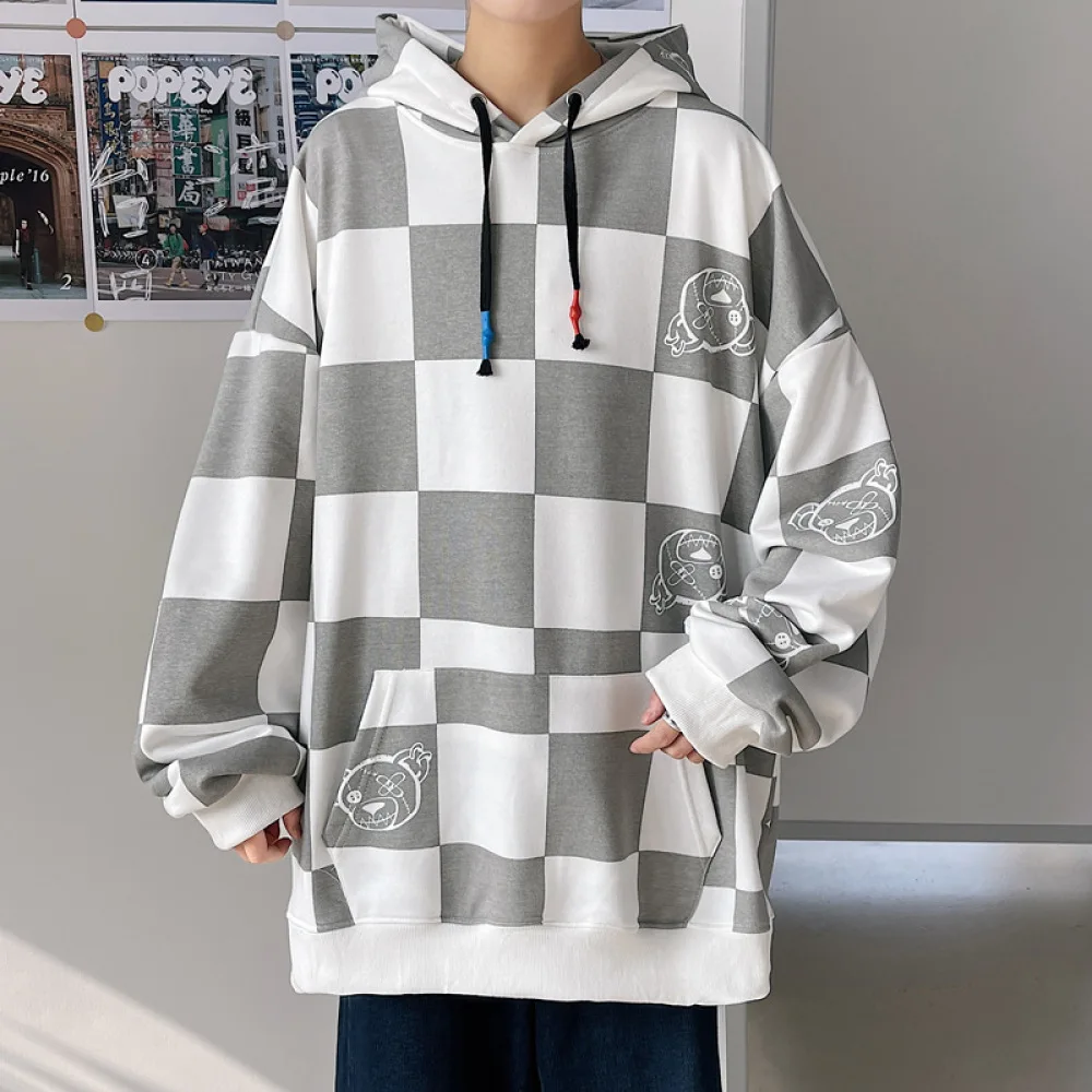 Bear Print Checkerboard Squares Hoodies Sweatshirts Streetwear 2020 Mens Hip Hop Harajuku Casual Pullover Hooded Tops
Bear Print Checkerboard Squares Hoodies Sweatshirts Streetwear 2020 Mens Hip Hop Harajuku Casual Pullover Hooded Tops