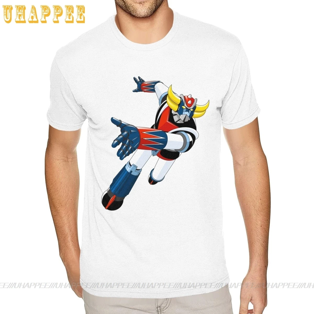 Мужская белая хлопковая Футболка Mazinger Z S 6XL|Мужские футболки| |