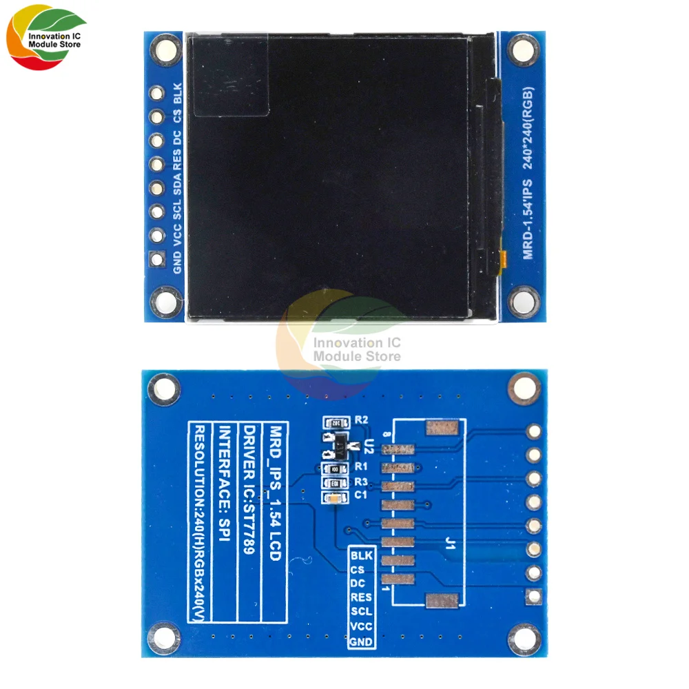 Ziqqucu 1.54 inch IPS LCD Display Screen Module 240x240 LCD Board ST7789 Driver 8 Pin IIC SPI Interface for Arduino 3.3V
Ziqqucu 1.54 inch IPS LCD Display Screen Module 240x240 LCD Board ST7789 Driver 8 Pin IIC SPI Interface for Arduino 3.3V