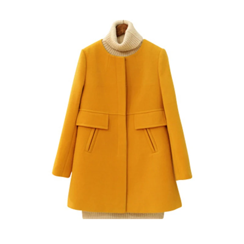 Women Spring andautumn and winterclothing new fashion comfortable simple woolen coat Slim large size long woolen coat women tide
Women Spring andautumn and winterclothing new fashion comfortable simple woolen coat Slim large size long woolen coat women tide