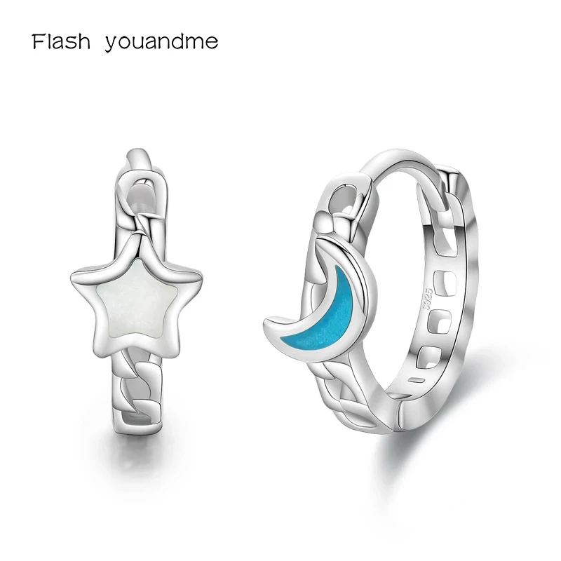 Earrings 00% 925 Sterling Silver Stars And Moon Romantic Hoop Earrings Trendy Enamel Fine Jewelry For Women Female Accessories
Earrings 00% 925 Sterling Silver Stars And Moon Romantic Hoop Earrings Trendy Enamel Fine Jewelry For Women Female Accessories