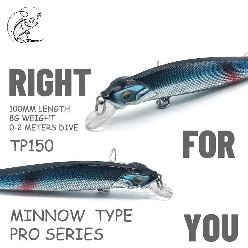 New Fishing Lures Artificial Bait 5 Colors 8G 100MM TP150 Professional Fishing Accessories Crankbait Pike Lure 0-2M Dive Thritop
New Fishing Lures Artificial Bait 5 Colors 8G 100MM TP150 Professional Fishing Accessories Crankbait Pike Lure 0-2M Dive Thritop