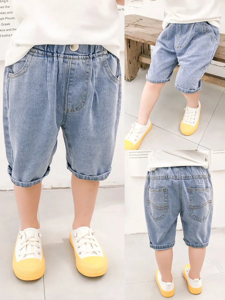Джинсовые шорты для мальчиков, Однотонные эластичные свободные шорты из денима, одежда для детей, лето 2021
Джинсовые шорты для мальчиков, Однотонные эластичные свободные шорты из денима, одежда для детей, лето 2021