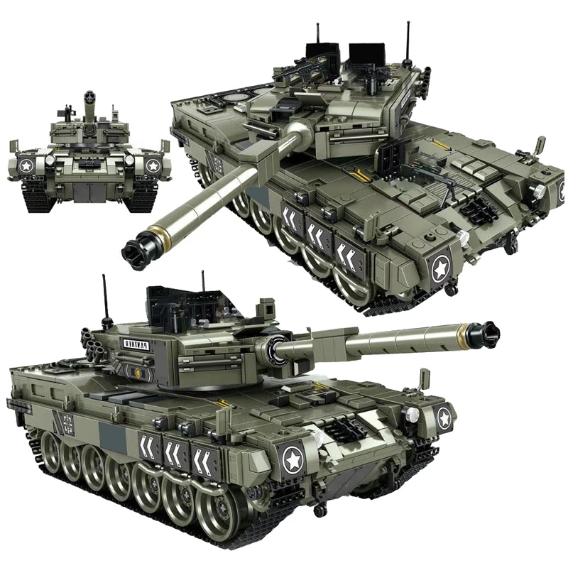632003 1747pcs military ww2 world war ii machine leopard 2 main battle tank building blocks Bricks Toy Gifts
632003 1747pcs military ww2 world war ii machine leopard 2 main battle tank building blocks Bricks Toy Gifts