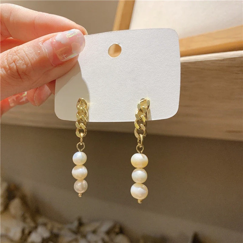 MENGJIQIAO Japan Korean Elegant Freshwater Pearl Drop Earrings For Women Fashion Metal Chain Pendientes Oorbellen Jewelry
MENGJIQIAO Japan Korean Elegant Freshwater Pearl Drop Earrings For Women Fashion Metal Chain Pendientes Oorbellen Jewelry