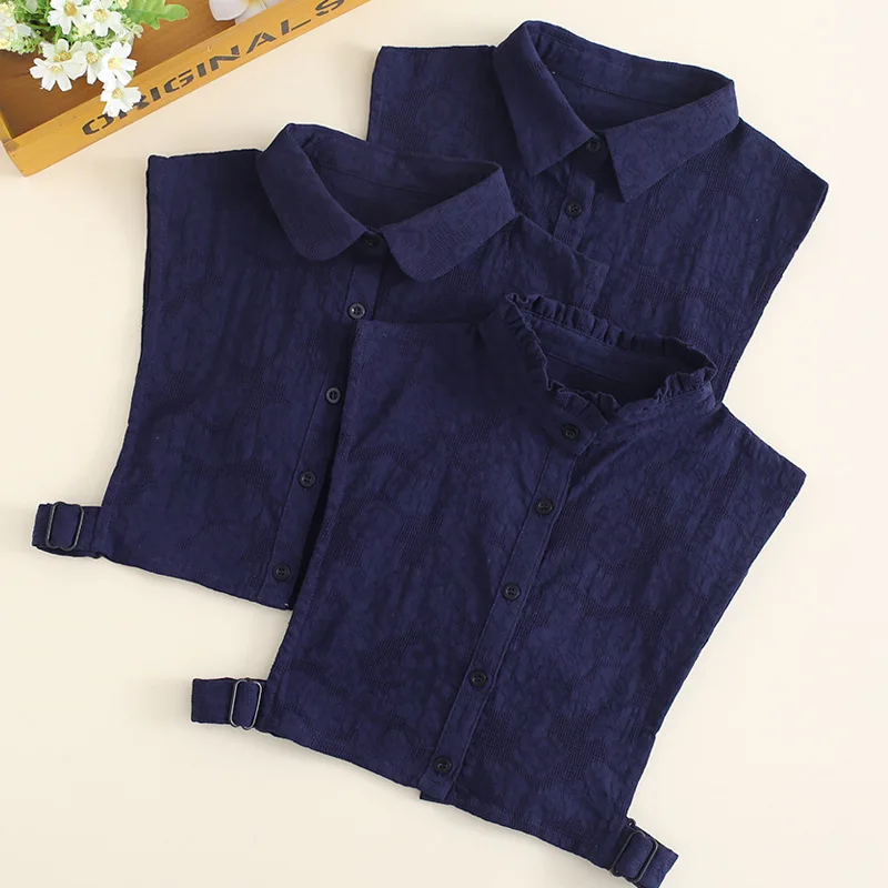 Aesthetic Street dark blue shirt Detachable Women Fake Collars Half Shirt Blouse False Collar for Faux Ties Accessories Tops 
Aesthetic Street dark blue shirt Detachable Women Fake Collars Half Shirt Blouse False Collar for Faux Ties Accessories Tops