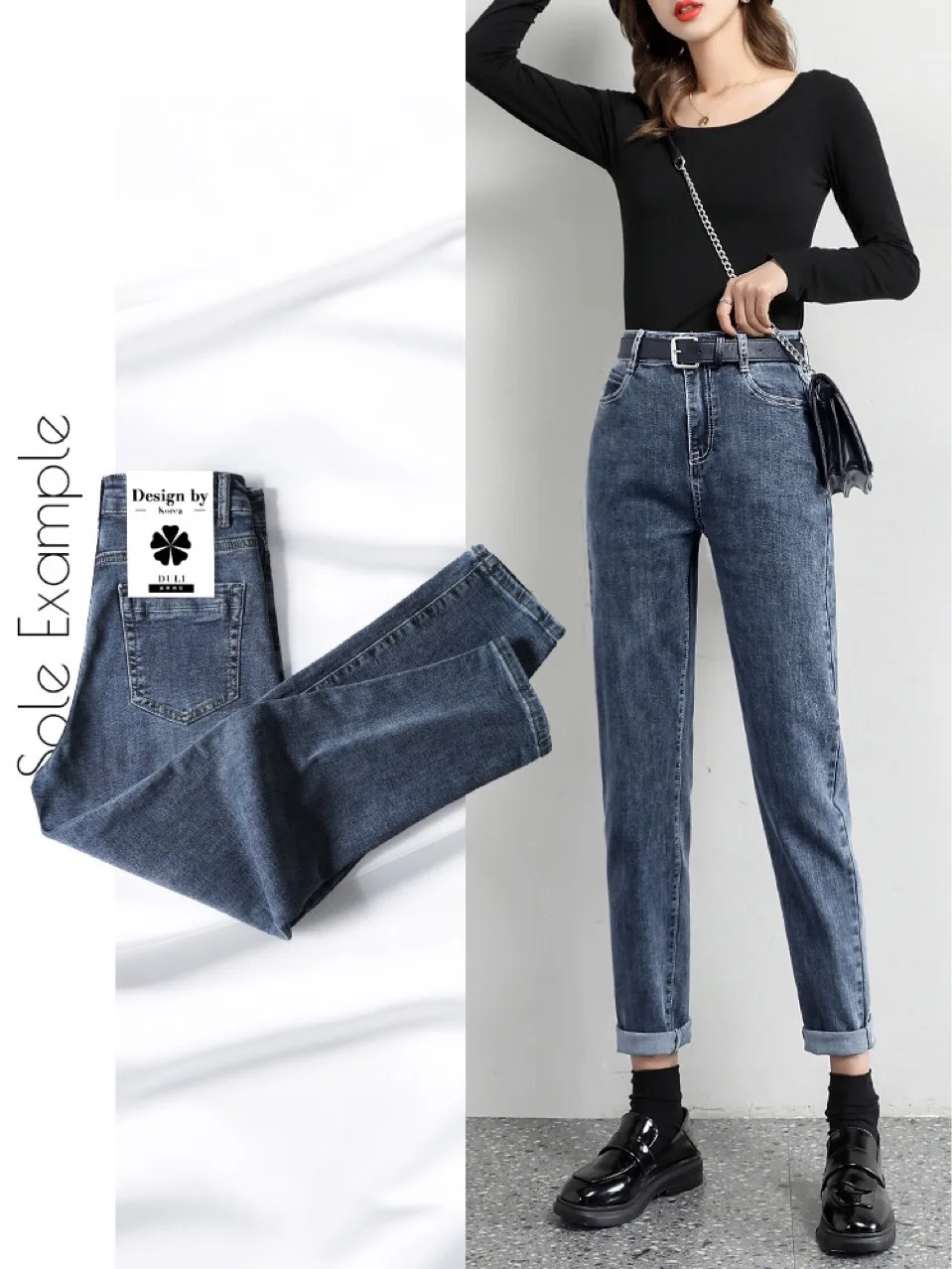 Jeans for Women 2021 Autumn Winter Retro Blue Polyester Cotton High Waist Loose Ankle-Length Pants Straight Wide Leg Harem Pants
Jeans for Women 2021 Autumn Winter Retro Blue Polyester Cotton High Waist Loose Ankle-Length Pants Straight Wide Leg Harem Pants