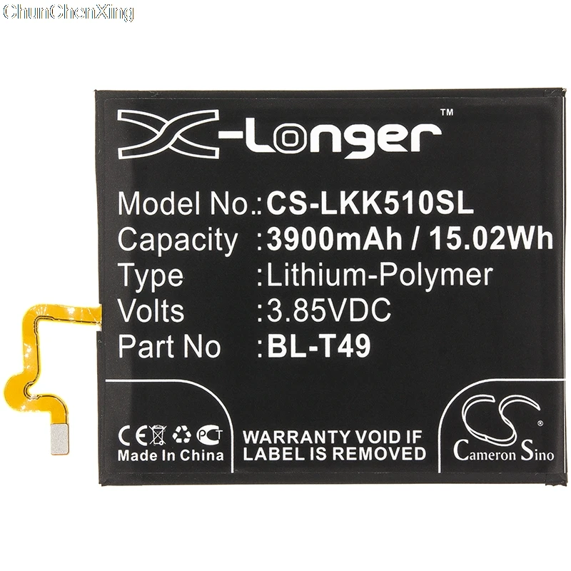 BL T49 батареи Cameron Sino 3900mAh для LG K510 K51S LM K410BMW K510BMW K510HM|Аккумуляторы мобильных