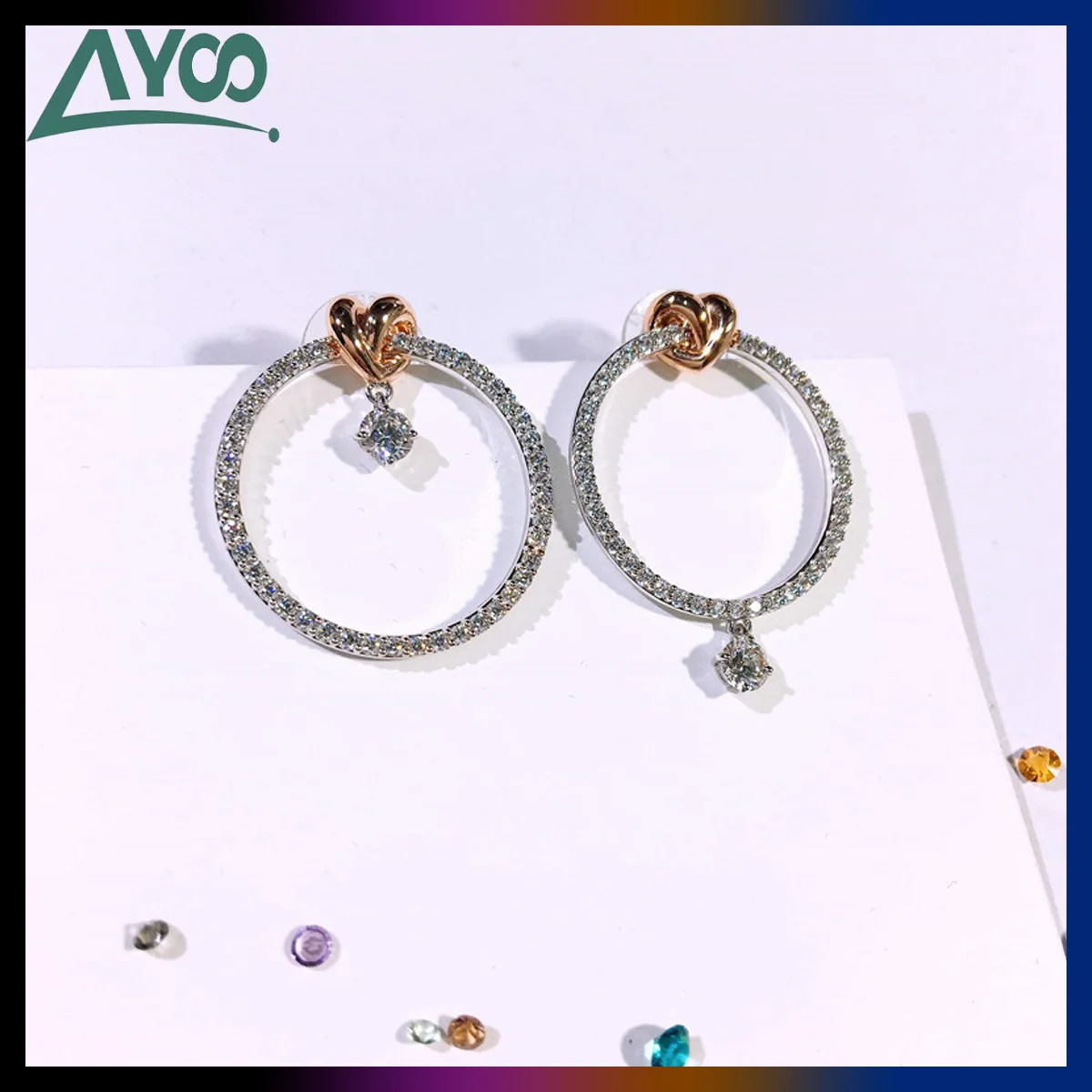 2020 Fashion Jewelry SWA Glamour Round Love Heart Crystal Twist Asymmetric Pierced Earrings Romantic Gift for Women
2020 Fashion Jewelry SWA Glamour Round Love Heart Crystal Twist Asymmetric Pierced Earrings Romantic Gift for Women
