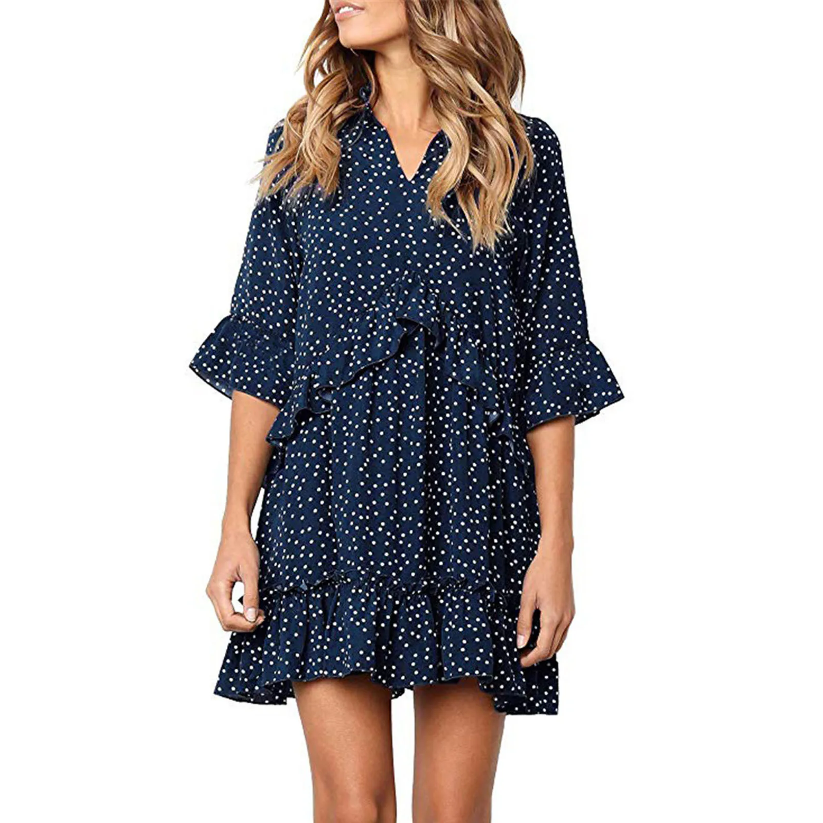 Dresses For WomenLadies Fashion Sexy V-neck Pullover Print Polka Dot Ruffled Petal Sleeve Dress 2021
Dresses For WomenLadies Fashion Sexy V-neck Pullover Print Polka Dot Ruffled Petal Sleeve Dress 2021