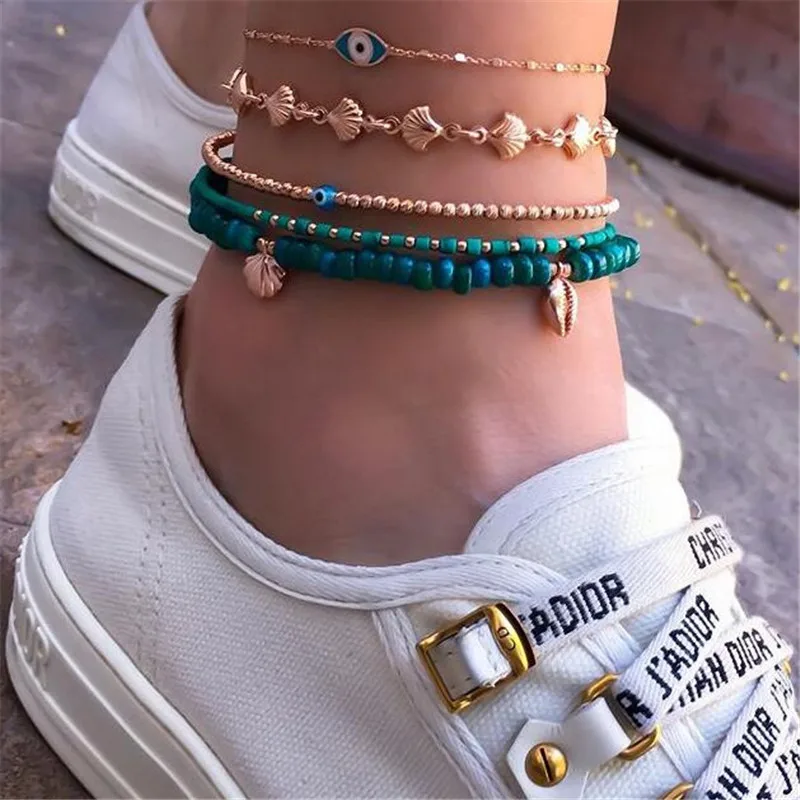 HI MAN 5Pcs/Set Bohemian Fashion Personality Mixed Acrylic Eyes Shell Anklet Women Simple Versatile Birthday Party Gift Jewelry
HI MAN 5Pcs/Set Bohemian Fashion Personality Mixed Acrylic Eyes Shell Anklet Women Simple Versatile Birthday Party Gift Jewelry