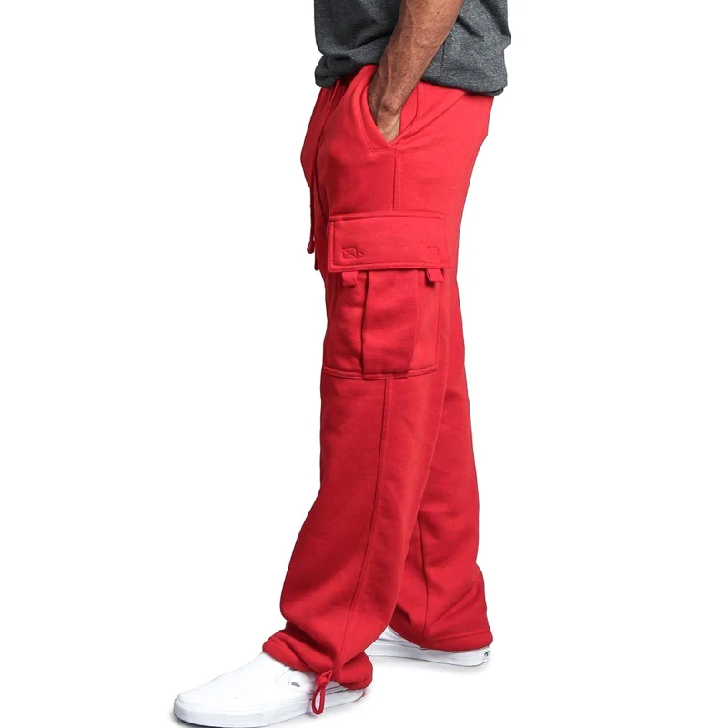 Men Cargo Pockets Sweat Pants Casual Loose Trousers Solid Color Soft for Sports -OPK
Men Cargo Pockets Sweat Pants Casual Loose Trousers Solid Color Soft for Sports -OPK