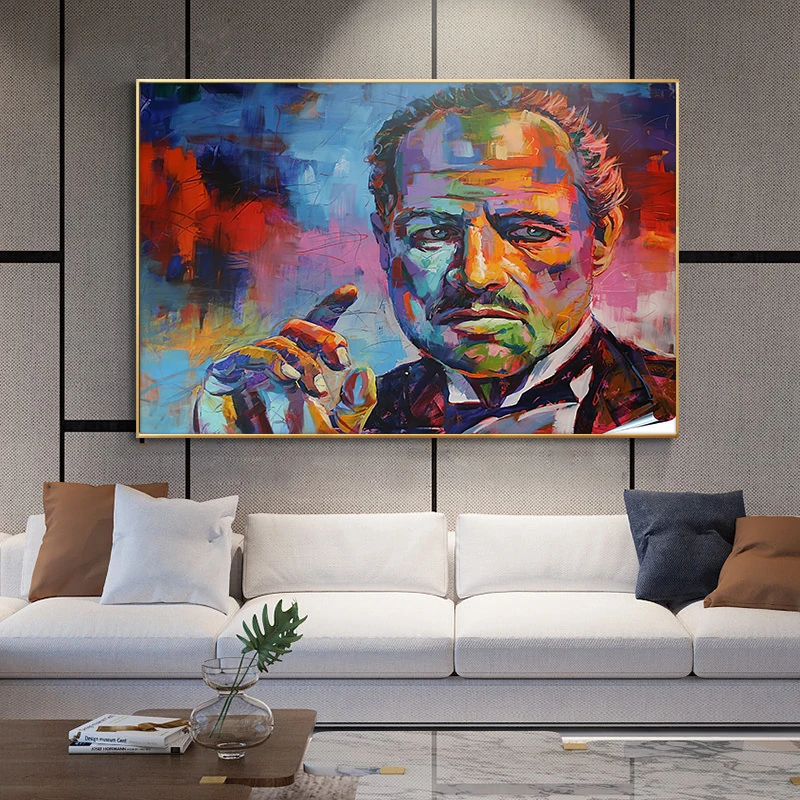 Classic Movie Godfather Art poster canvas painting wall Colorful Portrait pictures posters and prints for living room Home decor
Classic Movie Godfather Art poster canvas painting wall Colorful Portrait pictures posters and prints for living room Home decor