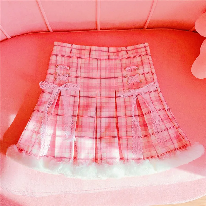 2021 Autumn And Winter New Korean Girl Students Skirt All-match Plaid Pleated Female Skirt Anti-Glare Ladies Short Bottom Hakama 
2021 Autumn And Winter New Korean Girl Students Skirt All-match Plaid Pleated Female Skirt Anti-Glare Ladies Short Bottom Hakama