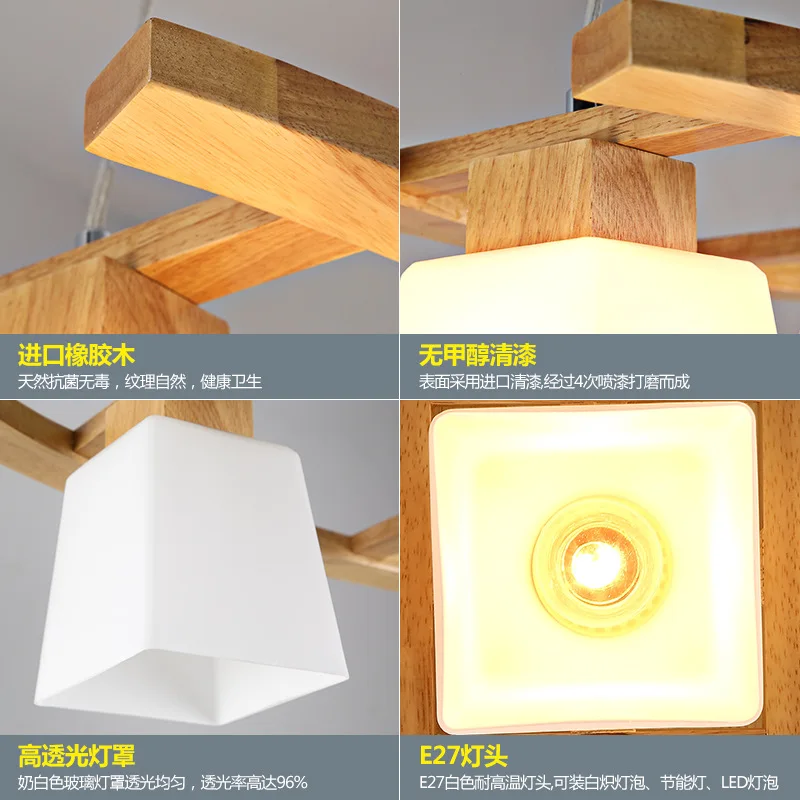 LED Wood Chandelier Personality Creative Restaurant Lamp Solid Wood Cafe Table Lamp Three Head LED Living Room Pendant
LED Wood Chandelier Personality Creative Restaurant Lamp Solid Wood Cafe Table Lamp Three Head LED Living Room Pendant