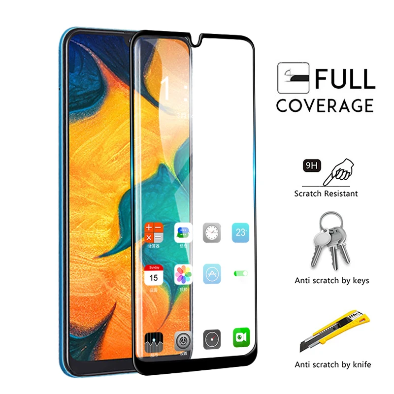 

9H Tempered Glass Film For Samsung Galaxy A 12 02 02S M 11 21 21S 31 32 31S 51 52 71 30S M51 S20 FE Full Cover Screen Protector