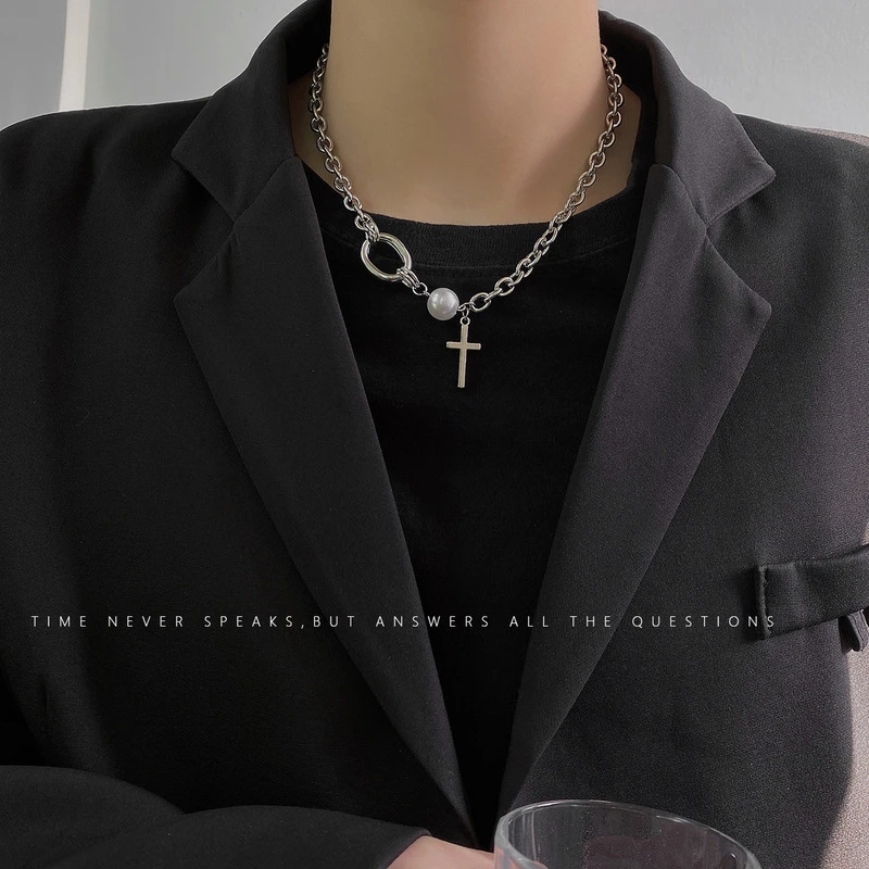 POTCET Unisex Stainless Steel Pearl Cross Titanium Steel Necklace Pendant Geometric Retro Fashion Hip Hop Party Jewelry
POTCET Unisex Stainless Steel Pearl Cross Titanium Steel Necklace Pendant Geometric Retro Fashion Hip Hop Party Jewelry