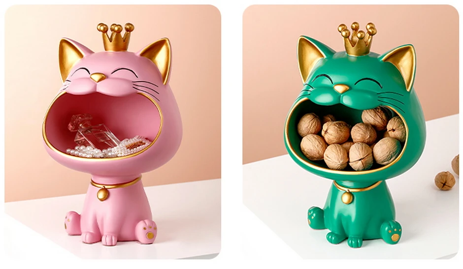 ERMAKOVA Lucky Cat Statue Sculpture Table Decoration Miniature Figurine Sundries Storage Box Modern Living Room Desk Home Decor
ERMAKOVA Lucky Cat Statue Sculpture Table Decoration Miniature Figurine Sundries Storage Box Modern Living Room Desk Home Decor