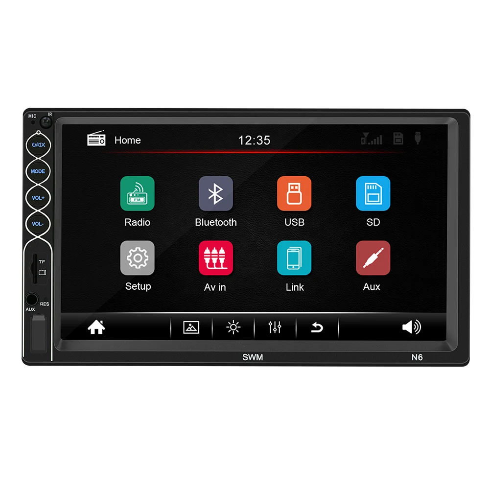 2 Din Car Stereo Multimedia Player 7 inch Double DIN Head Unit Bluetooth AUX-in AM FM Radio Automobile Electronic Accessories
2 Din Car Stereo Multimedia Player 7 inch Double DIN Head Unit Bluetooth AUX-in AM FM Radio Automobile Electronic Accessories