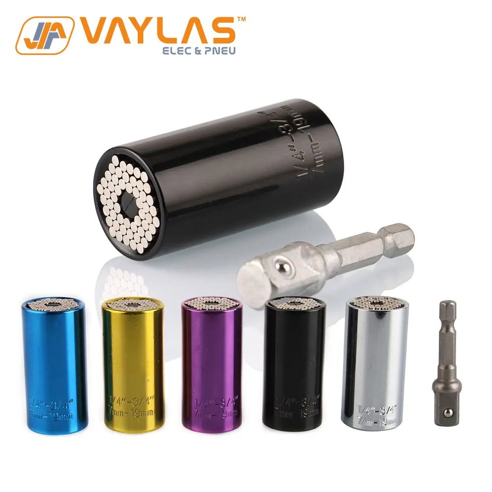 Universal Socket Sleeve 7-19mm Power Drill Ratchet Bushing Spanner Key Magic Multi Hand Tools Torque Wrench Head Set
Universal Socket Sleeve 7-19mm Power Drill Ratchet Bushing Spanner Key Magic Multi Hand Tools Torque Wrench Head Set