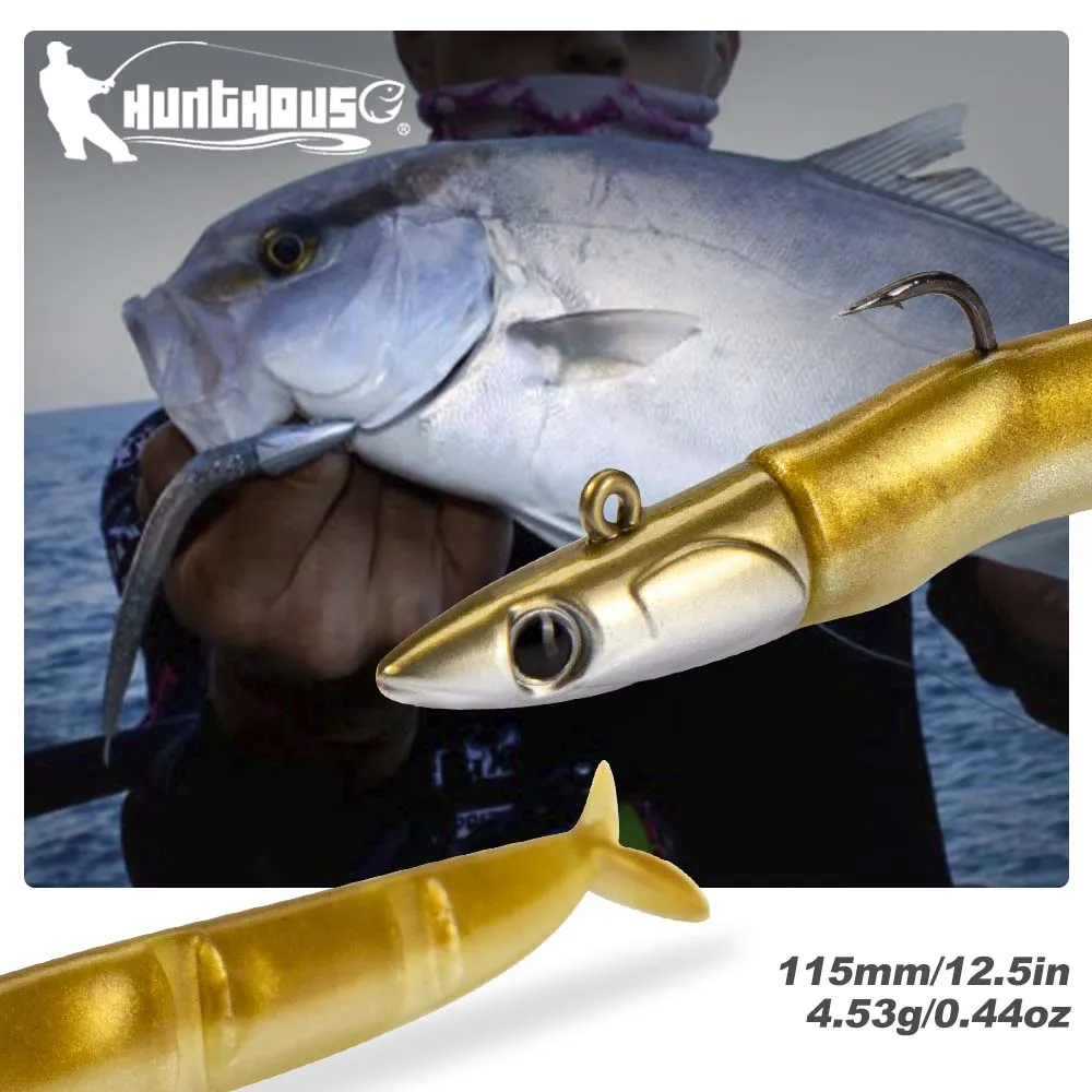 Hunthouse Black Minnow Soft Lures 112mm/12g Jig Head Lure Sinking For Bass Trout 2020 Fishing Tackle LW246
Hunthouse Black Minnow Soft Lures 112mm/12g Jig Head Lure Sinking For Bass Trout 2020 Fishing Tackle LW246