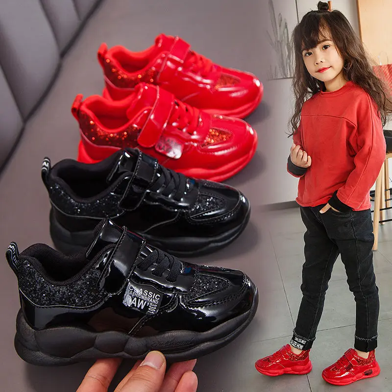Sequins New Kids Leather Shoes Baby Girls Sport Sneakers Children Shoes Boys Fashion Casual Shoes Soft Brand Trainer
Sequins New Kids Leather Shoes Baby Girls Sport Sneakers Children Shoes Boys Fashion Casual Shoes Soft Brand Trainer