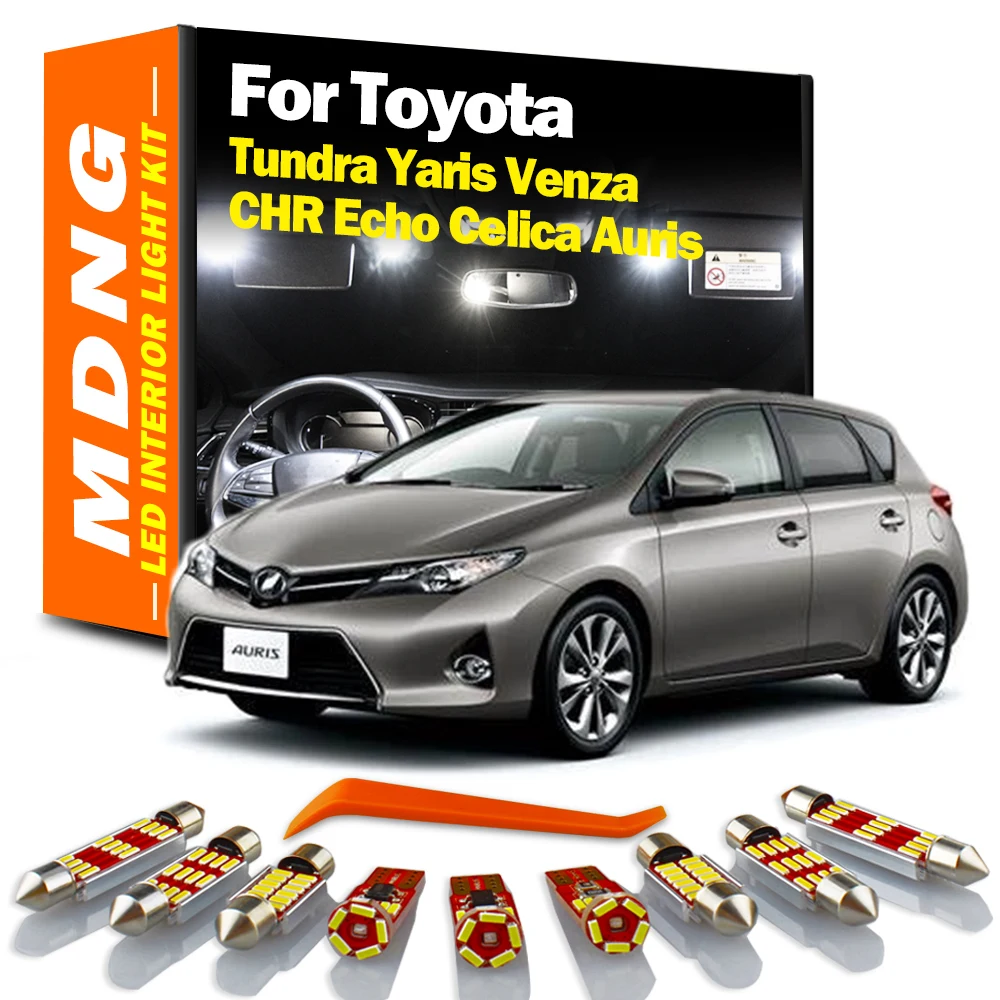 MDNG дневная карта, купольная лампа, комплект для Toyota Yaris Tundra Venza CHR Echo Celica Auris, автомобильные аксессуары, светодиодные лампы
MDNG дневная карта, купольная лампа, комплект для Toyota Yaris Tundra Venza CHR Echo Celica Auris, автомобильные аксессуары, светодиодные лампы