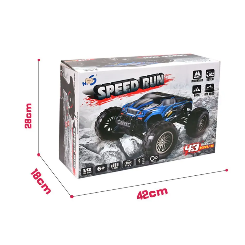 2.4G Remote Control High-speed Car Full-scale Off-road Vehicle 1:12 Bigfoot Racing Car Remote Control Climbing Car
2.4G Remote Control High-speed Car Full-scale Off-road Vehicle 1:12 Bigfoot Racing Car Remote Control Climbing Car