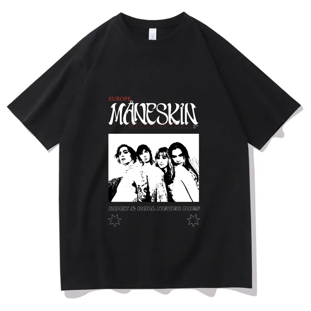 2021 Italian Band Maneskin Character Pattern Print Tshirt Cotton T-shirt Unisex Loose Tee Tops Men/women Outdoor Durable T Shirt
2021 Italian Band Maneskin Character Pattern Print Tshirt Cotton T-shirt Unisex Loose Tee Tops Men/women Outdoor Durable T Shirt