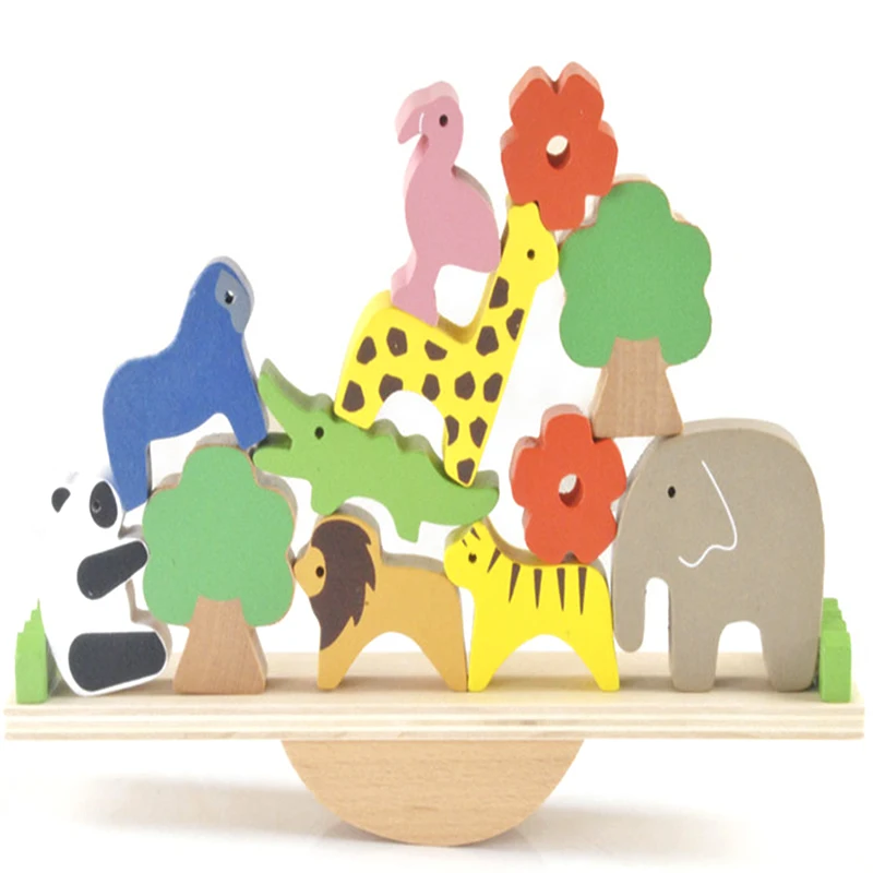 Wooden Forest Animals Seesaw Balance Beam Wooden Stacked High Building Blocks Children Educational Toys Table Game Balance Toy
Wooden Forest Animals Seesaw Balance Beam Wooden Stacked High Building Blocks Children Educational Toys Table Game Balance Toy