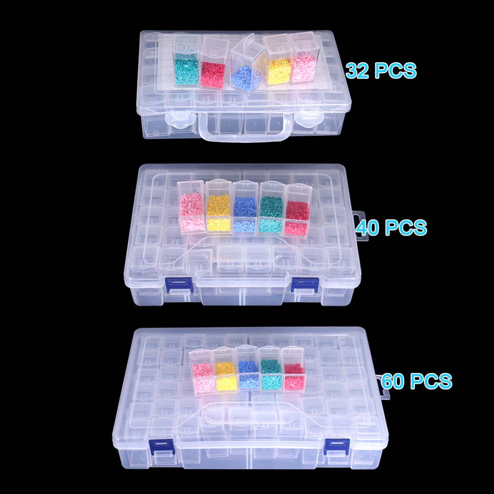 32/40/60 PCS Plastic Bottles Container Storage Box Diamond Painting Accessories Box Holder Daimond Embroidery Rhinestone Case
32/40/60 PCS Plastic Bottles Container Storage Box Diamond Painting Accessories Box Holder Daimond Embroidery Rhinestone Case